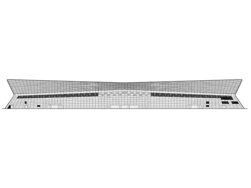 [重庆]黔江机场航站楼改扩建项目建筑施工图 立面图1