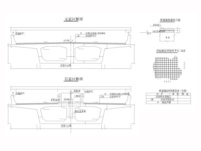 箱梁典型横断面