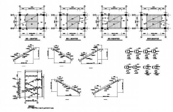 钢结构厂房楼梯构造详图纸cad