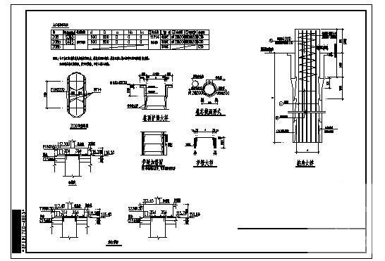 人工挖孔桩及承台节点构造详图纸cad