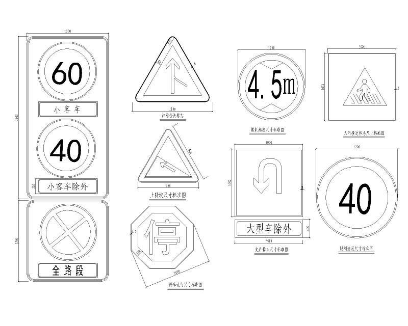 交通标志版面设计图
