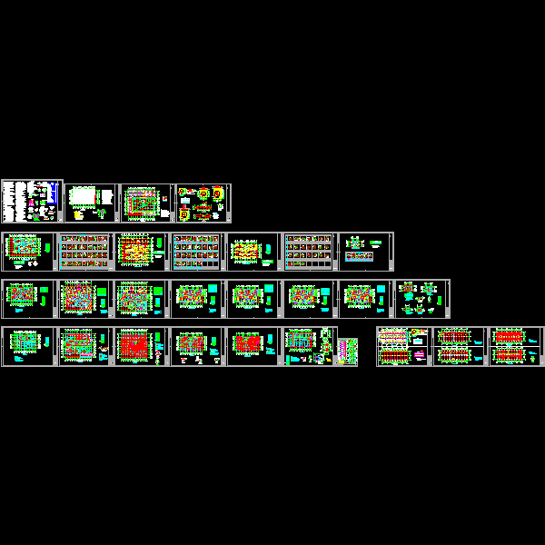 26层框剪结构住宅楼结构CAD施工图纸(dwg)(乙级筏形基础)(二级结构安全)