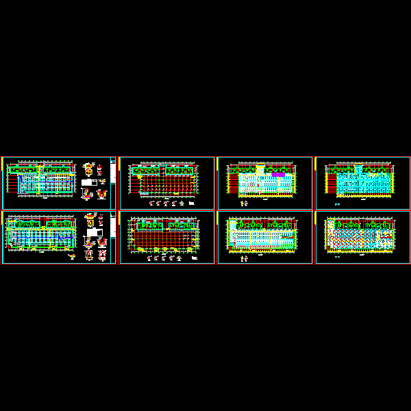 车库结构设计CAD施工图纸(dwg)(丙级桩基础)(二级结构安全)