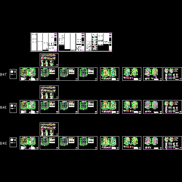 框架商业住宅结构设计CAD图纸(dwg)