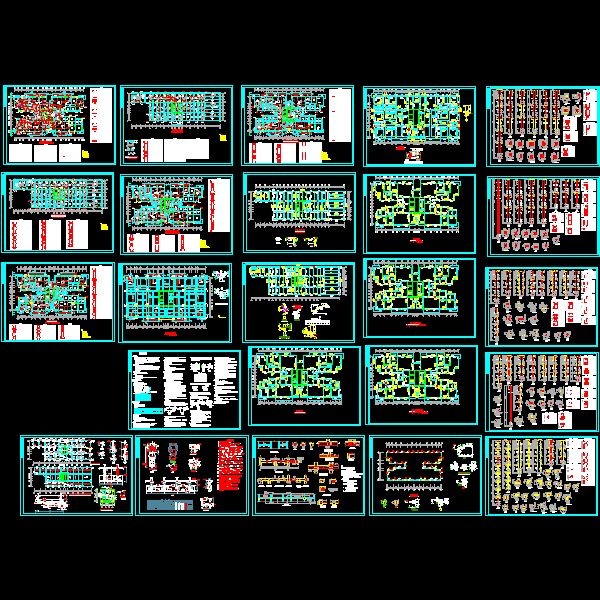 18层框剪住宅结构设计CAD施工图纸(dwg)(6度抗震)(桩基础)