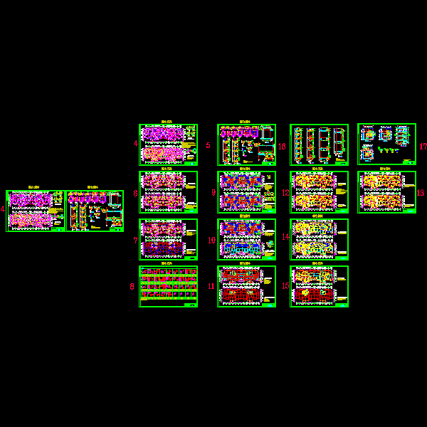 小区高层住宅结构CAD图纸(dwg)