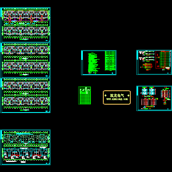6层住宅楼电气CAD施工图纸