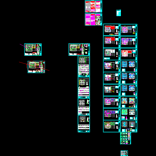22层剪力墙结构住宅楼结构CAD施工图纸(dwg)(乙级筏形基础)