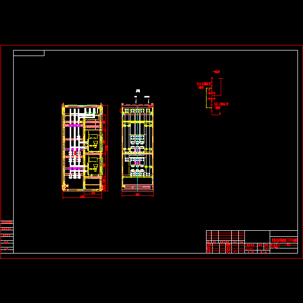 市发电柜母线装配图(前置1000深cw1-3200型).dwg