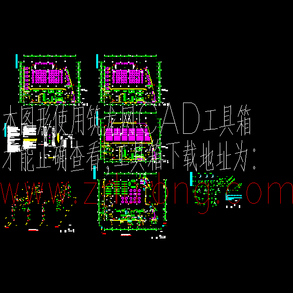 一份大学学生食堂给排水CAD图纸