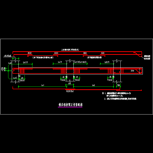 16.楼层框架梁正投影配筋详图.dwg