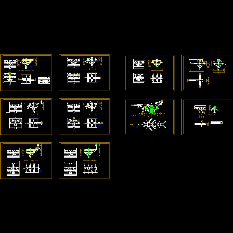 一份各式斗拱节点CAD详图纸(dwg)