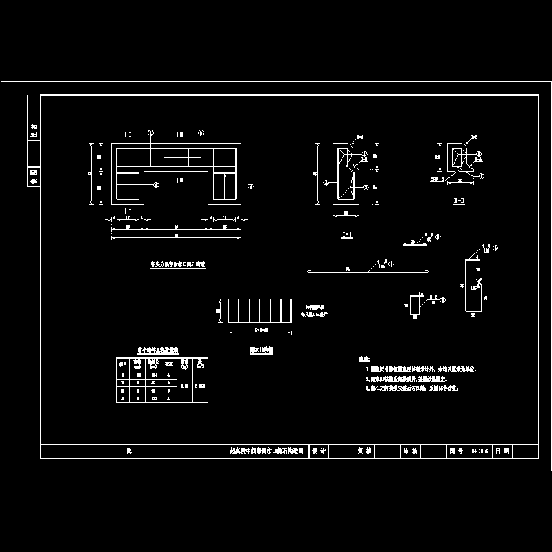 超高段中间带雨水口侧石构造图.dwg