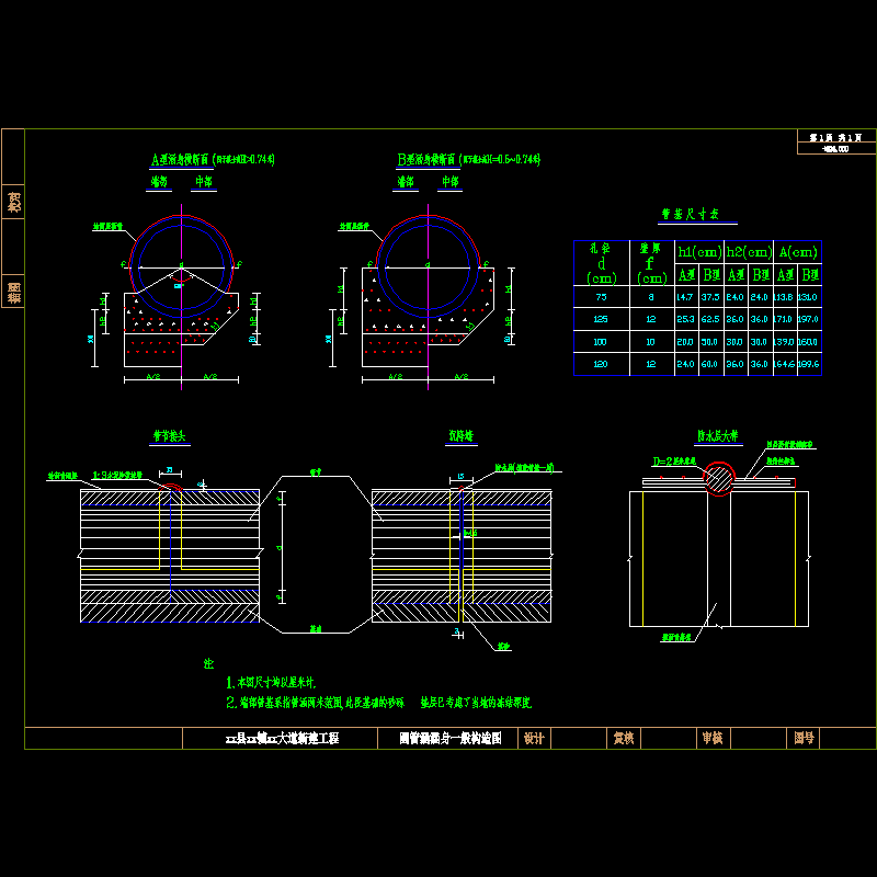 圆管涵k0+026涵身一般构造图.dwg