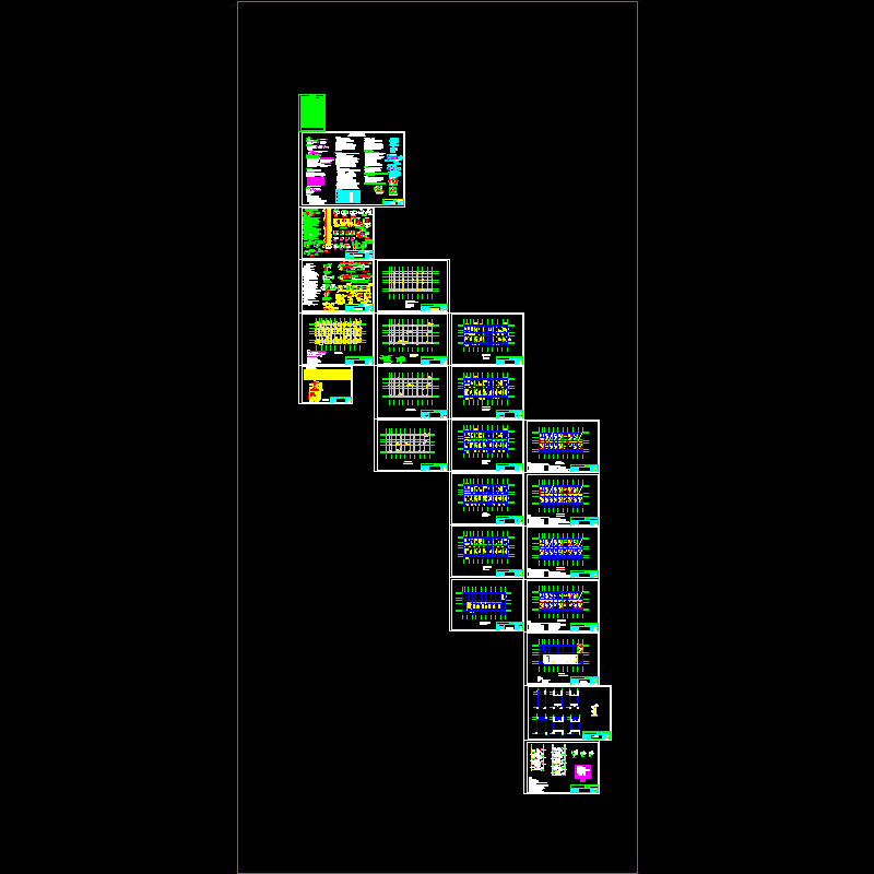 4层框架综合楼结构设计CAD施工图纸(dwg)(丙级独立基础)(二级结构安全)