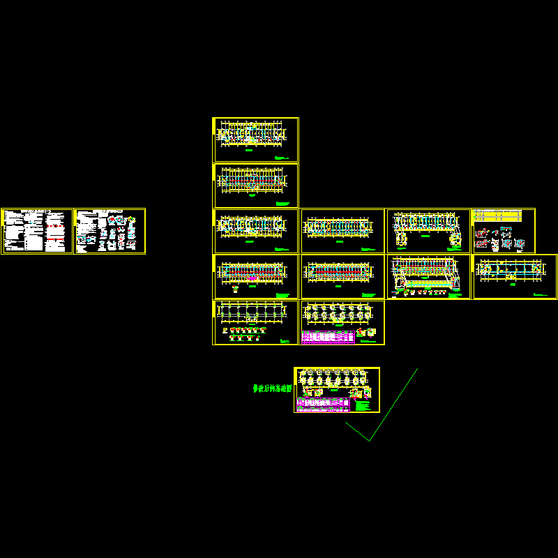 4层框架教学楼结构设计CAD图纸(dwg)(丙级独立基础)(二级结构安全)
