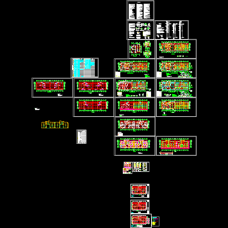 市33层住宅楼结构CAD施工图纸(dwg)(甲级桩基础)(二级结构安全)