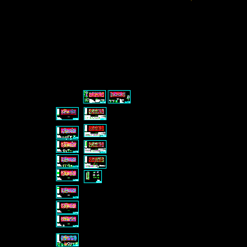 18层住宅结构设计CAD图纸(平面布置图)(dwg)(桩基础)