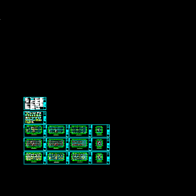 4层框架住宅结构设计CAD施工图纸(dwg)(丙级独立基础)(二级结构安全)