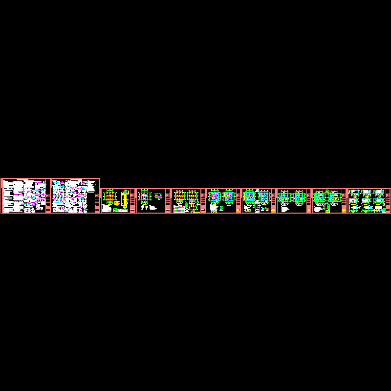 7层框架住宅结构设计CAD施工图纸(dwg)(丙级桩基础)(二级结构安全)