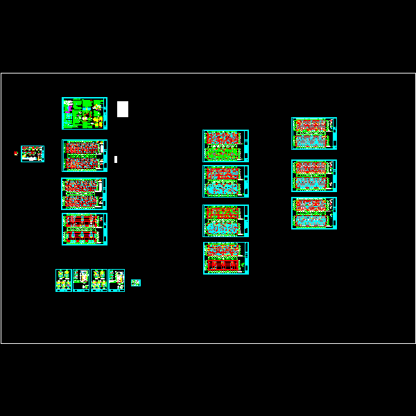 11层框架剪力墙住宅部分结构设计CAD图纸(dwg)