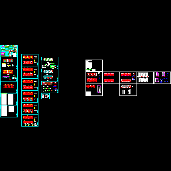 7层框架住宅结构设计CAD施工图纸(dwg)(二级结构安全)