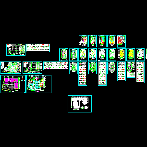 框架剪力墙住宅结构CAD图纸(dwg)