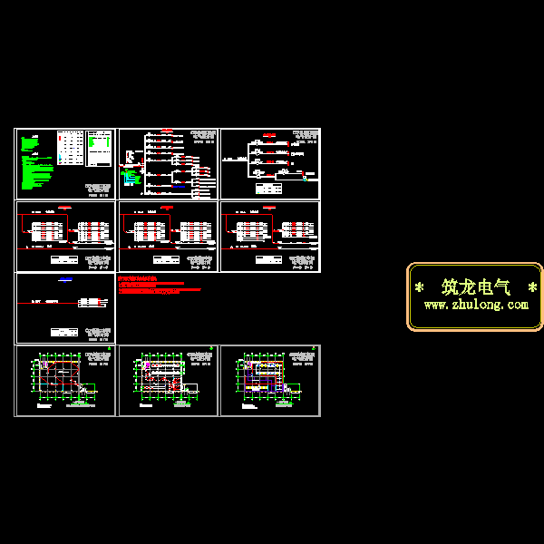 总装车间电气CAD施工图纸(工业建筑)