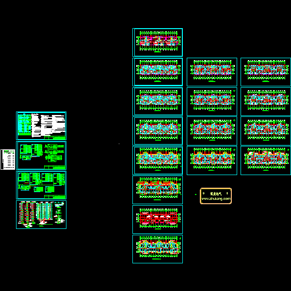 11层住宅楼电气CAD施工图纸
