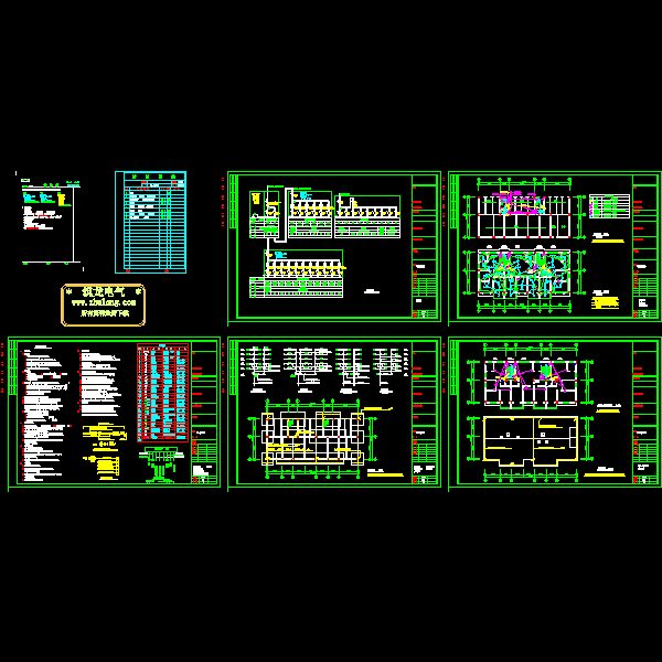 6层住宅楼电气CAD施工图纸
