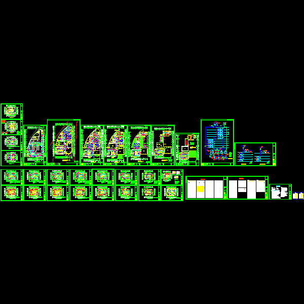 26层办公楼暖通CAD施工图纸(螺杆式冷水机组)(dwg)