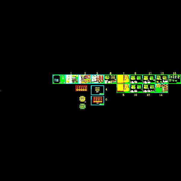 7层框架结构私人住宅结构CAD施工图纸(dwg)(丙级桩基础)