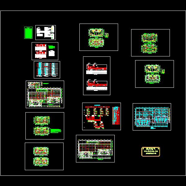 小区高层住宅楼电气CAD施工图纸(联动控制系统)(dwg格式)