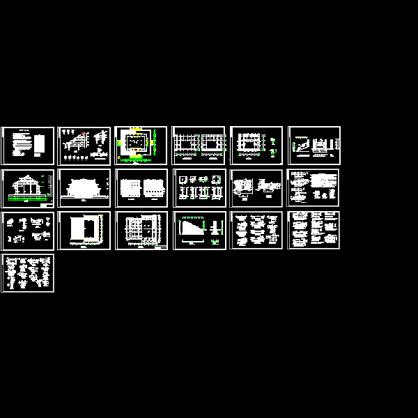 大殿全套CAD施工图纸(dwg)