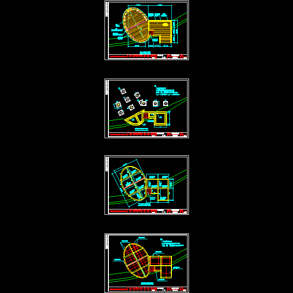 庭院中亲水平台施工CAD详图纸(dwg)