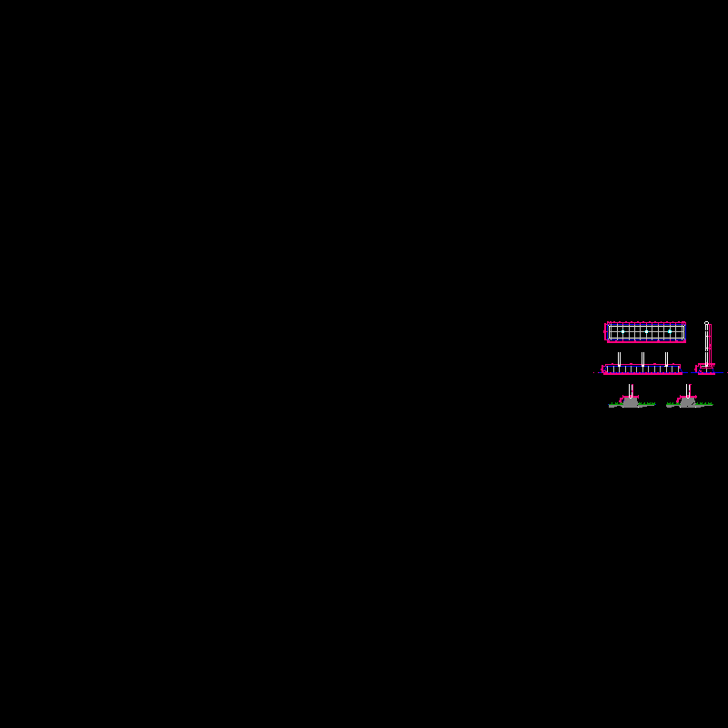 旗台旗杆做法CAD详图纸(平面图)(dwg)