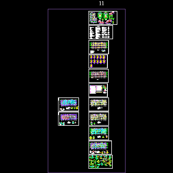 5层框架住宅结构设计CAD施工图纸(dwg)(独立基础)