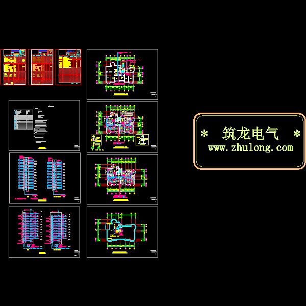 11层公寓住宅弱电CAD施工图纸