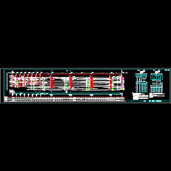 一份连续刚箱桥桥型部置节点详细CAD图纸设计(中央分隔带)