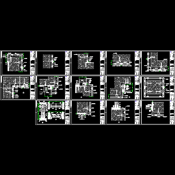 一份大厦铝板幕墙dwg格式CAD图纸节点图纸集
