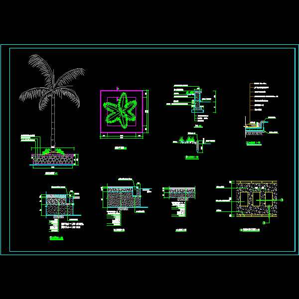 [平面图]树池大样CAD图纸