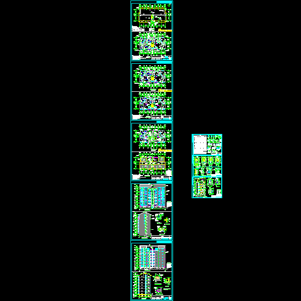 6层框架结构住宅楼建筑CAD施工图纸(dwg)