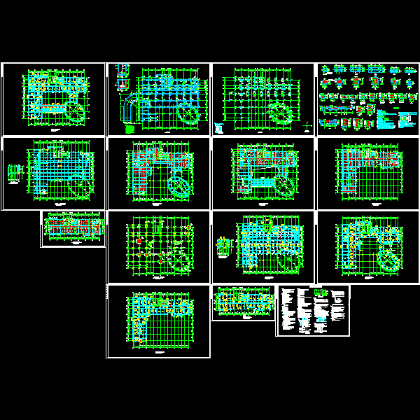 12层框剪结构商务综合楼结构CAD施工图纸(dwg)(乙级桩基础)(二级结构安全)