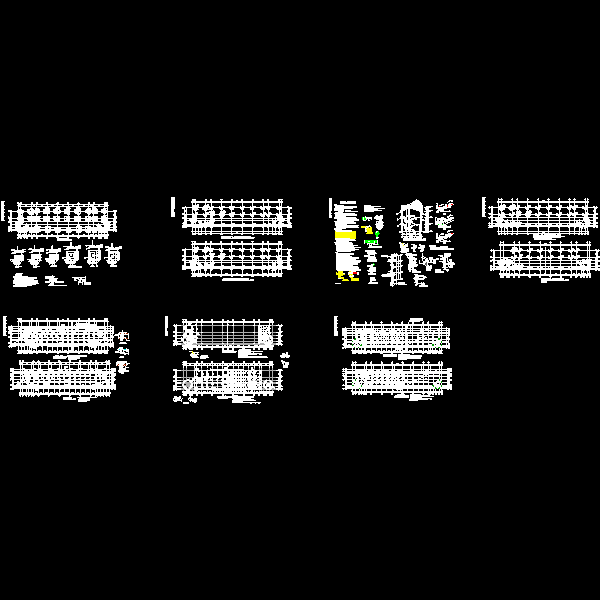 3层框架商业楼结构设计CAD施工图纸(dwg)(丙级独立基础)(二级结构安全)
