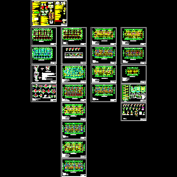 6层底框结构住宅CAD施工图纸(dwg)(6度抗震)(丙级桩基础)(二级结构安全)