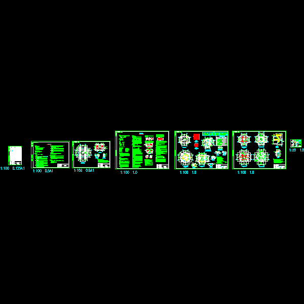 石灰竖窑结构CAD施工图纸(dwg)(8度抗震)(二级结构安全)