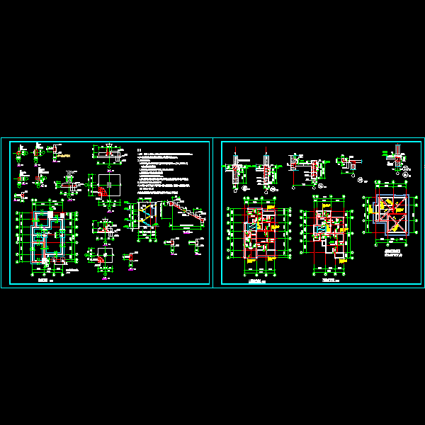 私人住宅结构设计CAD图纸(dwg)