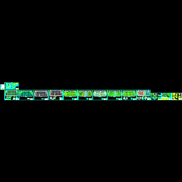 框架轻工厂房结构CAD施工图纸(dwg)(丙级桩基础)(二级结构安全)