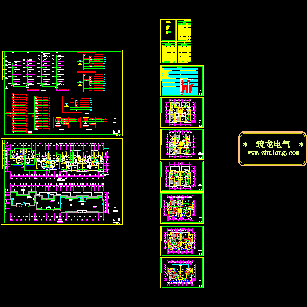 6层住宅楼强电CAD施工图纸