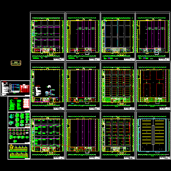 2层大型厂房电气CAD施工图纸(火灾自动报警系统)(TN-C-S)